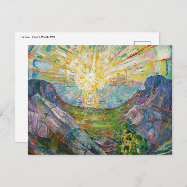 Edvard Munch - The Sun 1916 Postcard (Front/Back)