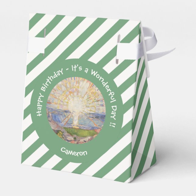 Edvard Munch The Sun (Solen) - Sunrise Party Items Favour Box (Back Side)