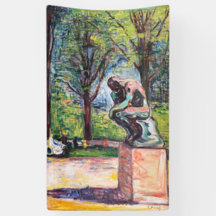 Edvard Munch - The Thinker by Rodin Banner