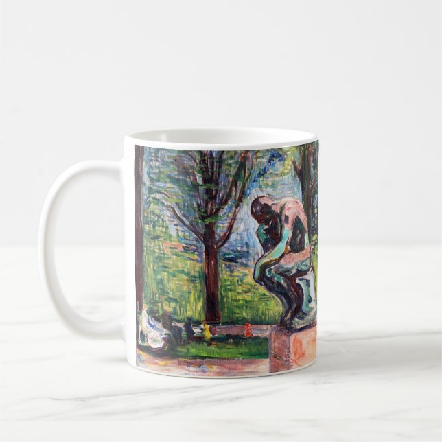 Edvard Munch - The Thinker by Rodin Coffee Mug (Left)