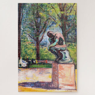Edvard Munch - The Thinker by Rodin Jigsaw Puzzle