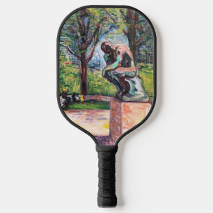 Edvard Munch - The Thinker by Rodin Pickleball Paddle