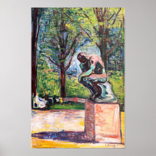 Edvard Munch - The Thinker by Rodin Poster