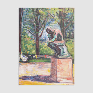Edvard Munch - The Thinker by Rodin Tissue Paper