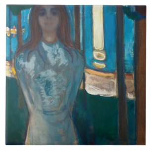 Edvard Munch - The Voice , Summer Night Ceramic Tile