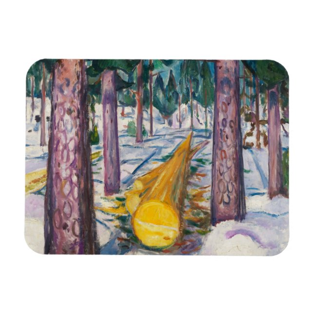 Edvard Munch - The Yellow Log Magnet (Horizontal)