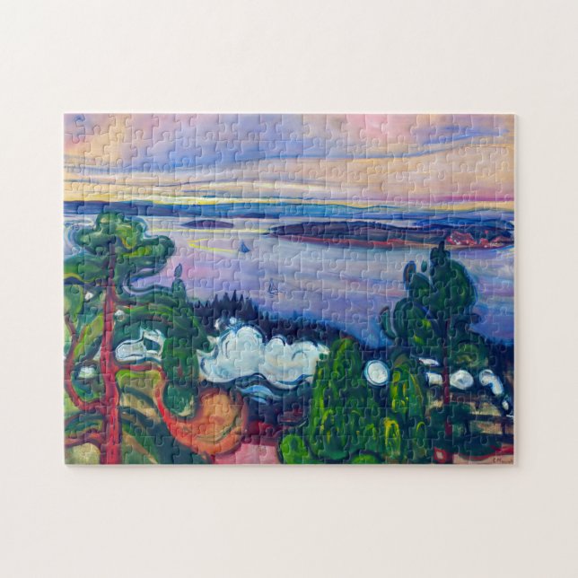 Edvard Munch - Train Smoke Jigsaw Puzzle (Horizontal)