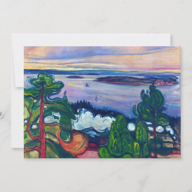 Edvard Munch - Train Smoke Thank You Card (Front)