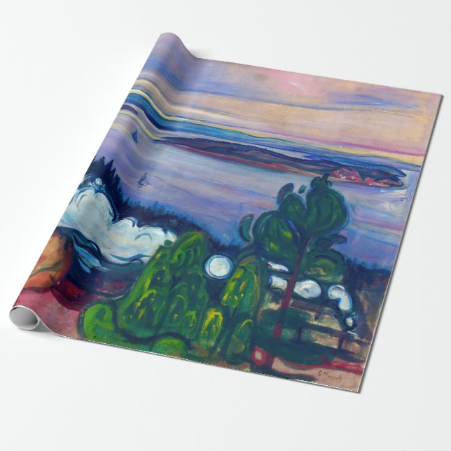 Edvard Munch - Train Smoke Wrapping Paper (Unrolled)
