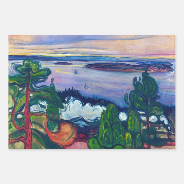 Edvard Munch - Train Smoke Wrapping Paper Sheet (Front)