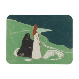 Edvard Munch - Two Women on the Shore Magnet