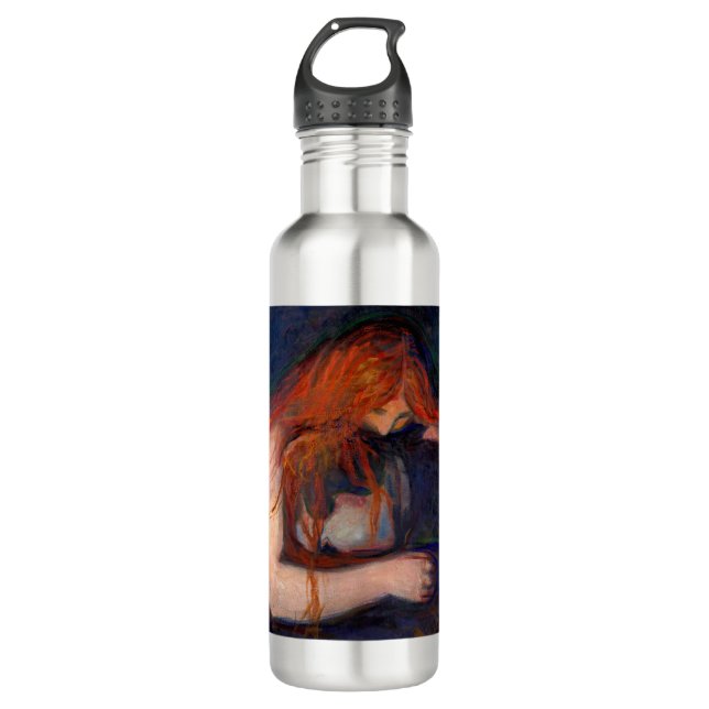 Edvard Munch - Vampire / Love and Pain 710 Ml Water Bottle (Front)