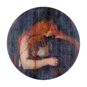 Edvard Munch - Vampire / Love and Pain Cutting Board