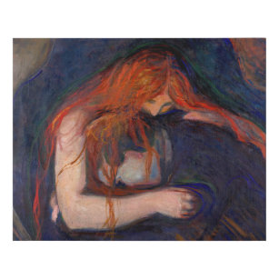 Edvard Munch - Vampire / Love and Pain Faux Canvas Print