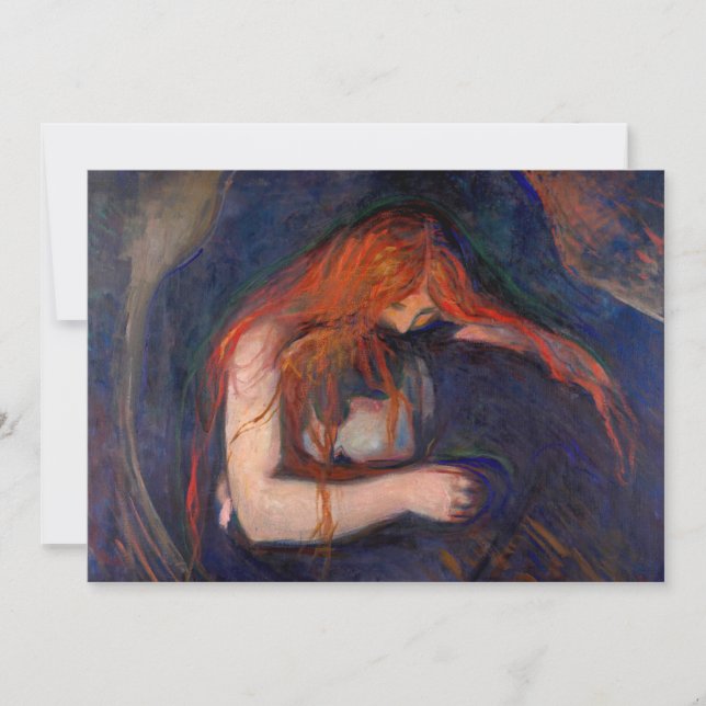 Edvard Munch - Vampire / Love and Pain Invitation (Front)