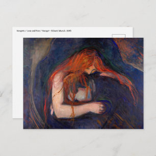 Edvard Munch - Vampire / Love and Pain Postcard