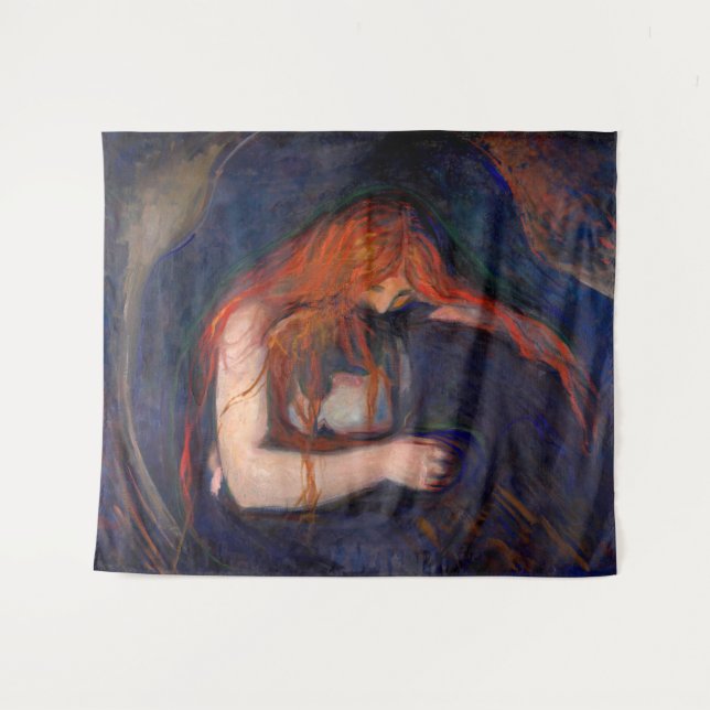 Edvard Munch - Vampire / Love and Pain Tapestry (Front (Horizontal))