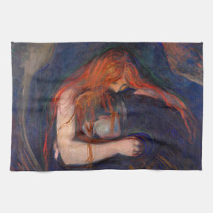 Edvard Munch - Vampire / Love and Pain Tea Towel