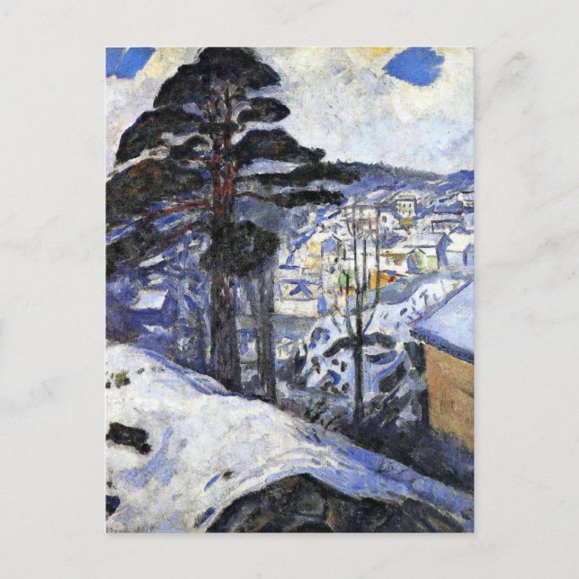 Edvard Munch - Winter, Kragero Postcard (Front)
