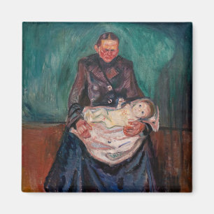 Edvard Munch - Woman with Sick Child, Inheritance Magnet