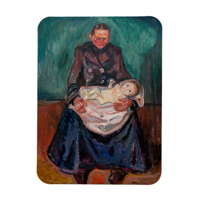 Edvard Munch - Woman with Sick Child, Inheritance Magnet (Vertical)