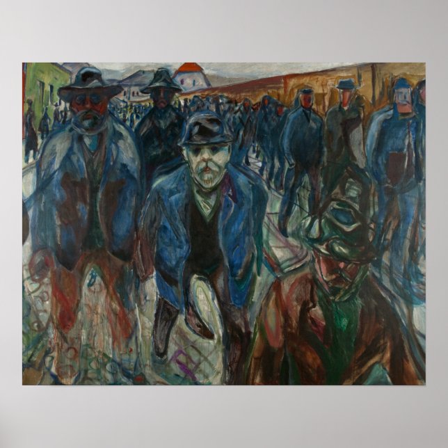 Edvard Munch - Workers on their Way Home Poster (Front)