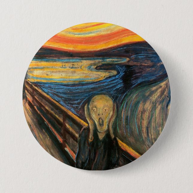 Edvard Munch's The Scream 7.5 Cm Round Badge (Front)