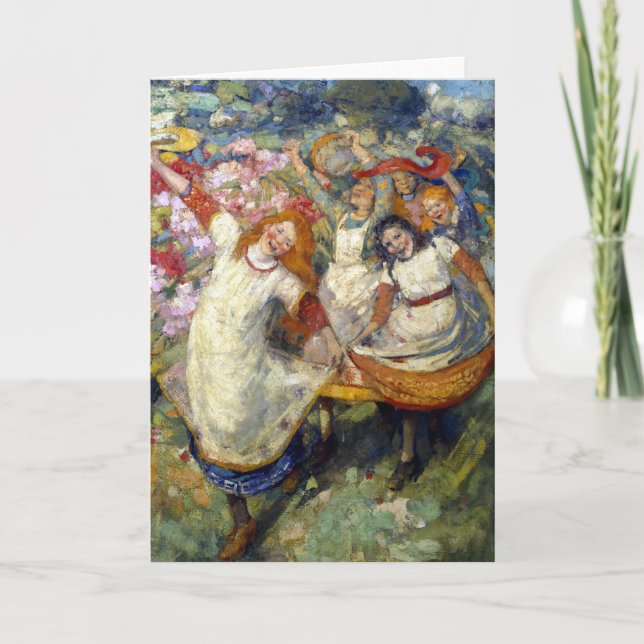 Edward Atkinson Hornel - The Dance of Spring Card (Front)
