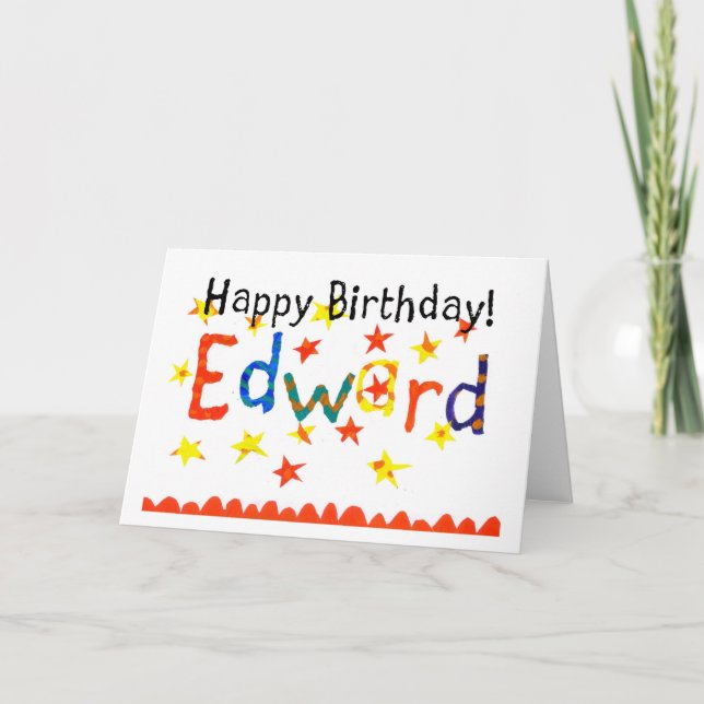 'Edward' Birthday Card (Front)