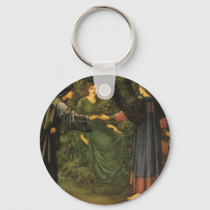 Edward Burne-Jones- Heart of the Rose Key Ring