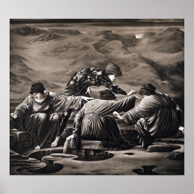 Edward Burne-Jones Perseus and the Graeae Poster (Front)