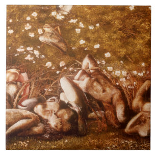 Edward Burne-Jones -Study for The Sleeping Knights Tile