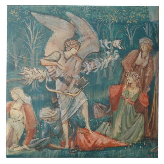 Edward Burne-Jones - The Passing of Venus Ceramic Tile (Front)