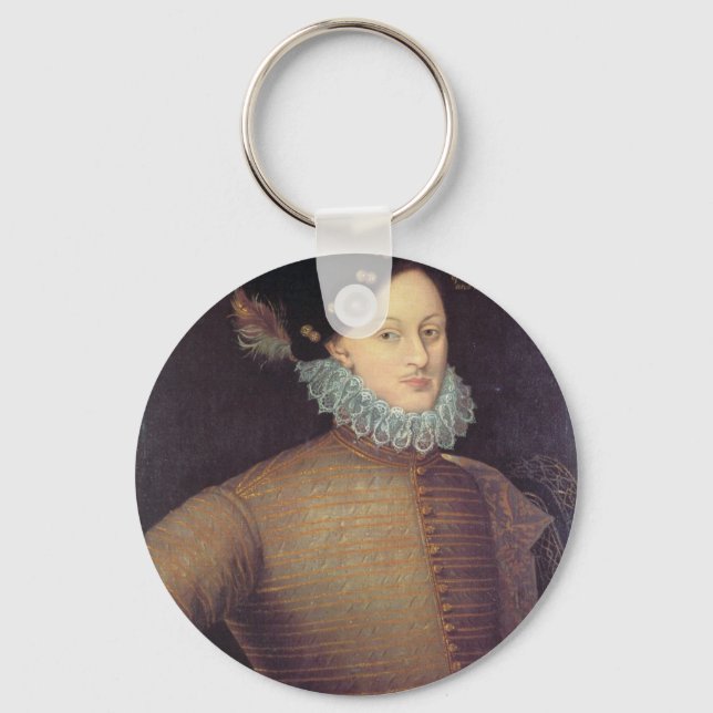 Edward de Vere, 17th Earl of Oxford Key Ring (Front)
