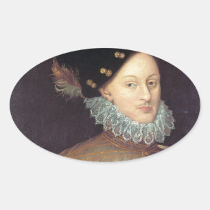 Edward de Vere, 17th Earl of Oxford Oval Sticker