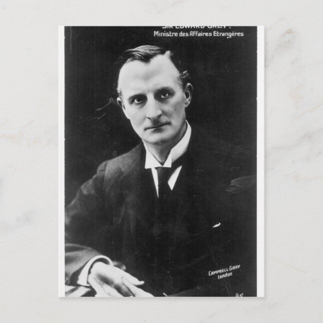 Edward Grey, 1st Viscount Grey of Fallodon Postcard (Front)