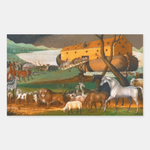 Edward Hicks Noah's Ark Rectangular Sticker