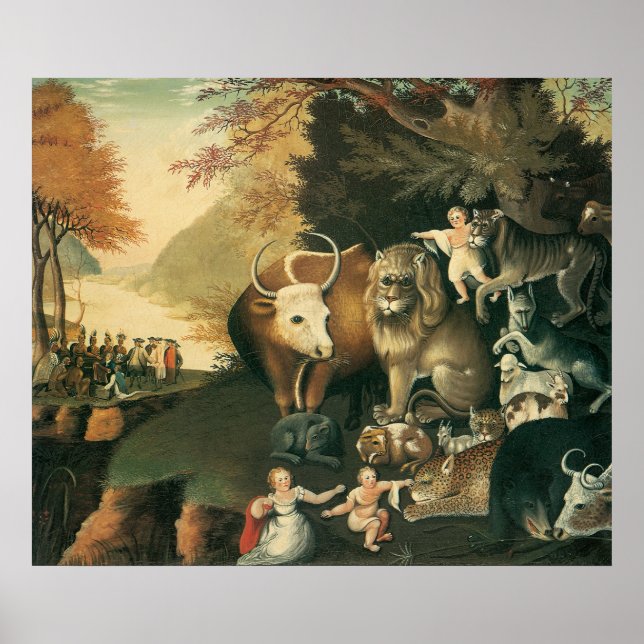 Edward Hicks Peaceable Kingdom Poster (Front)