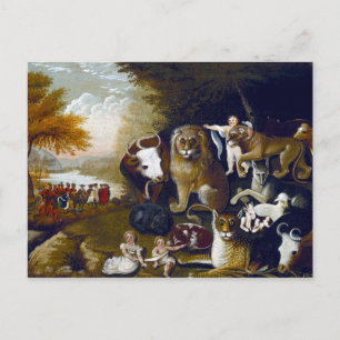 Edward Hicks The Peaceable Kingdom Postcard