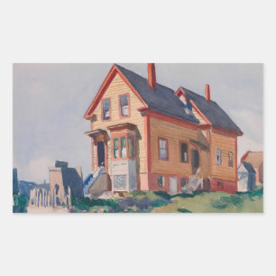 edward hopper art  rectangular sticker