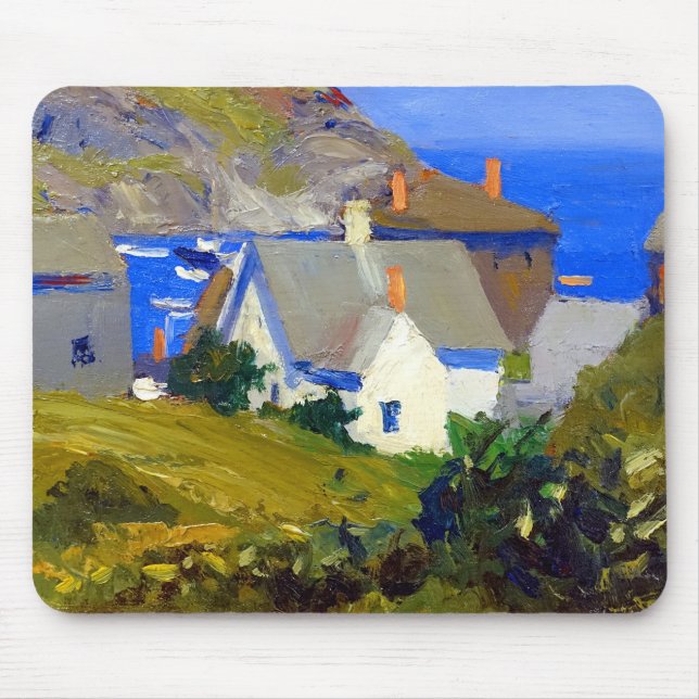 Edward Hopper Monhegan Houses Mouse Pad (Front)