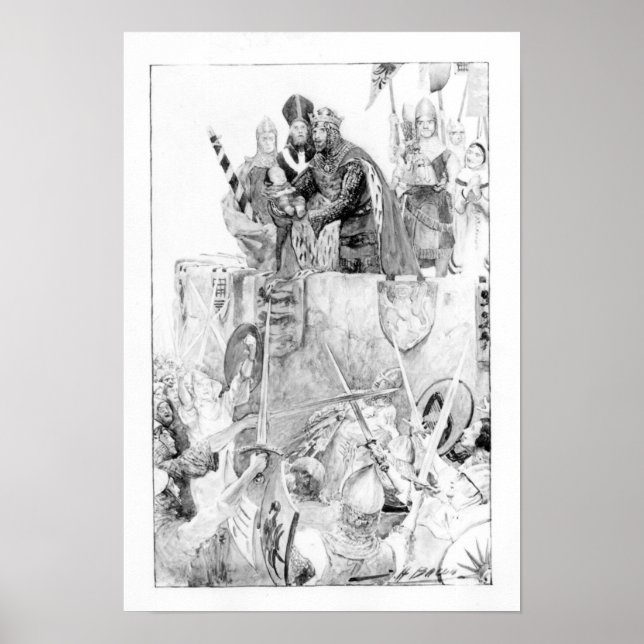 Edward I declaring his son Prince of Wales Poster (Front)