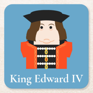 Edward IV, House of York King of England Square Paper Coaster