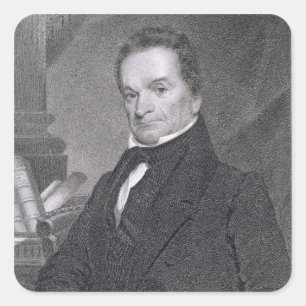 Edward Livingston, engraved by Edward Wellmore (fl Square Sticker