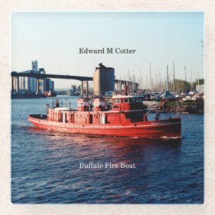 Edward M. Cotter glass coaster