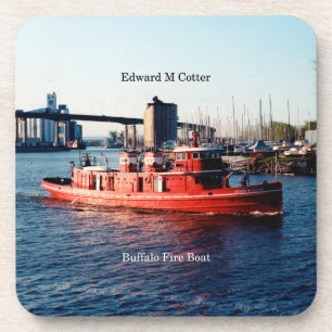 Edward M. Cotter set of 6 hard plastic coasters