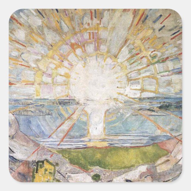 Edward Munch Art Painting Square Sticker (Front)