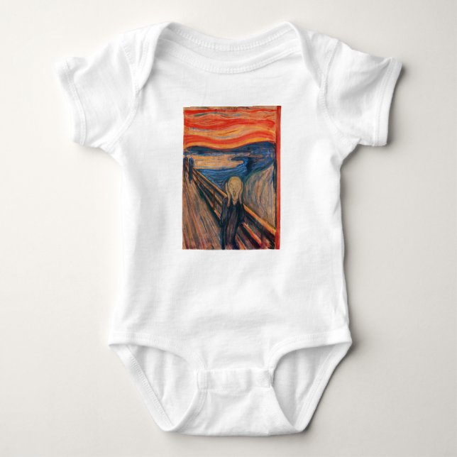 Edward Munch The Scream Baby Bodysuit (Front)