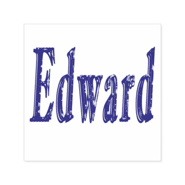 Edward Name Logo, Self-inking Stamp (Design)