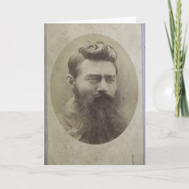 Edward (Ned) Kelly, age 25 Card (Front)